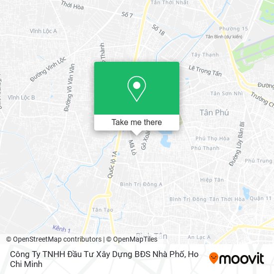 Công Ty TNHH Đầu Tư Xây Dựng BĐS Nhà Phố map