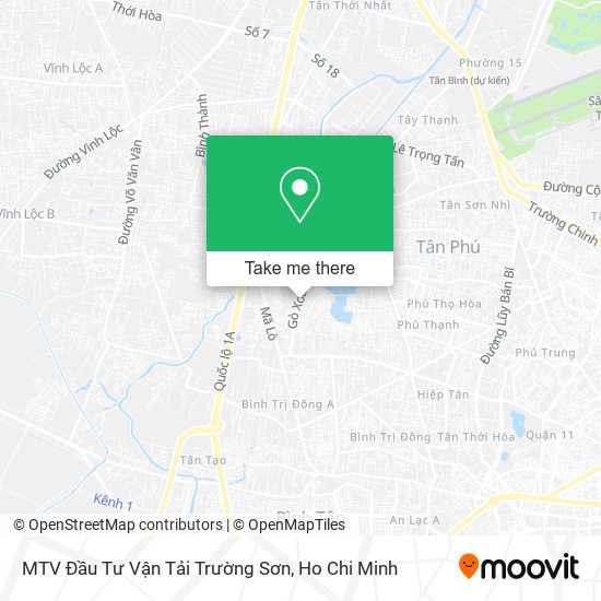 MTV Đầu Tư Vận Tải Trường Sơn map