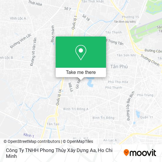 Công Ty TNHH Phong Thủy Xây Dựng Aa map