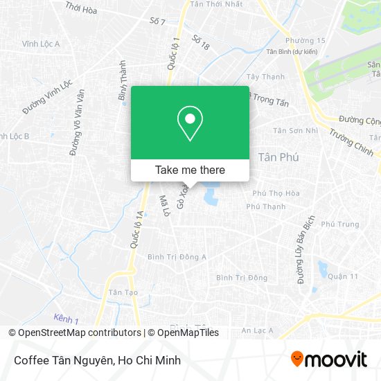 Coffee Tân Nguyên map
