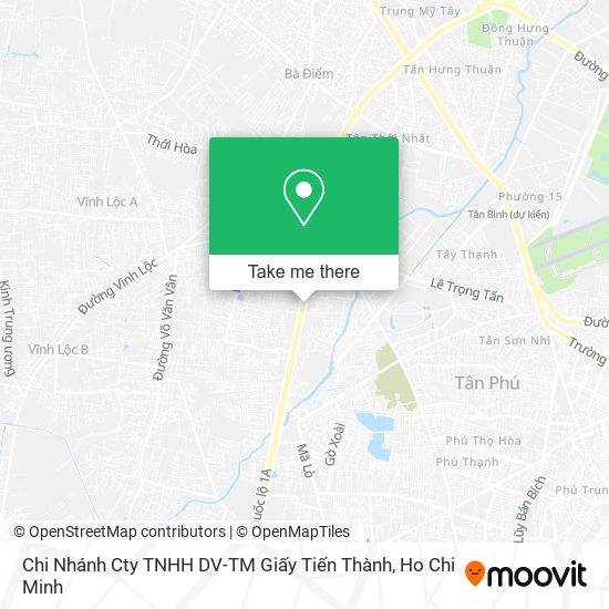 Chi Nhánh Cty TNHH DV-TM Giấy Tiến Thành map