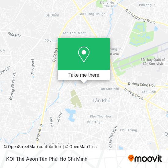 KOI Thé-Aeon Tân Phú map