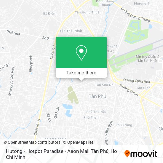 Hutong - Hotpot Paradise - Aeon Mall Tân Phú map