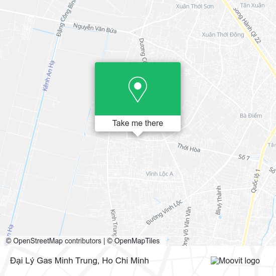 Đại Lý Gas Minh Trung map
