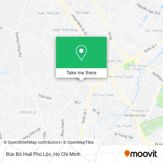 Bún Bò Huế Phú Lộc map