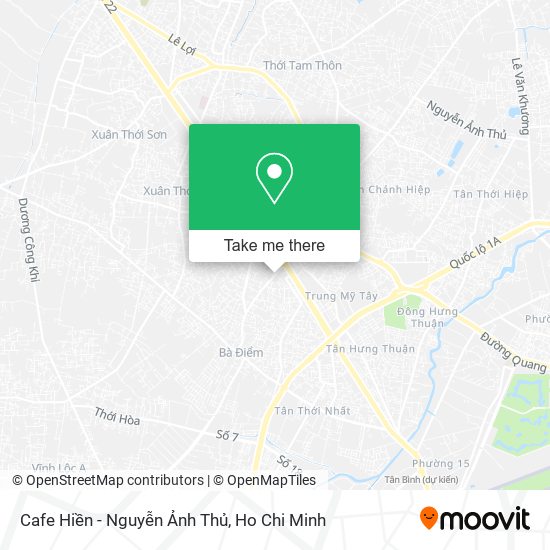 Cafe Hiền - Nguyễn Ảnh Thủ map