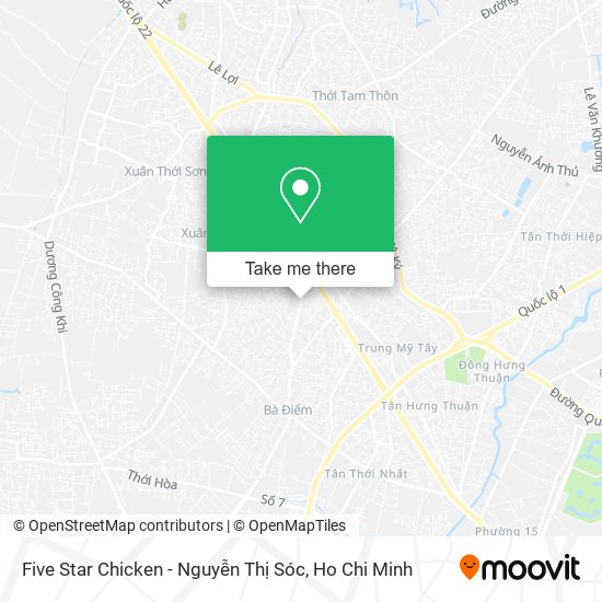 Five Star Chicken - Nguyễn Thị Sóc map