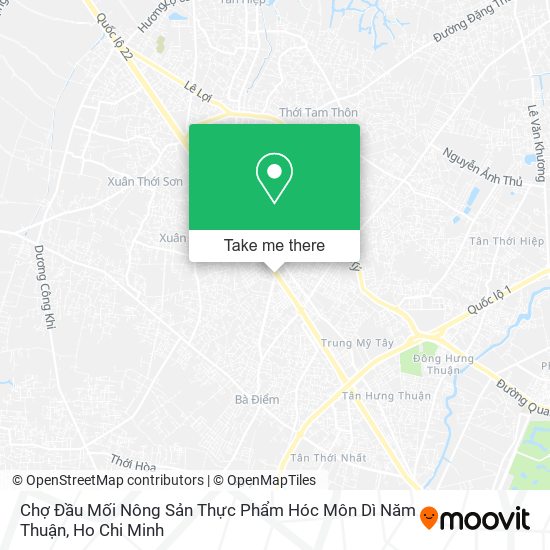 Chợ Đầu Mối Nông Sản Thực Phẩm Hóc Môn Dì Năm Thuận map