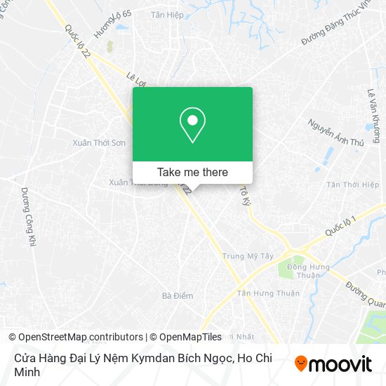 Cửa Hàng Đại Lý Nệm Kymdan Bích Ngọc map