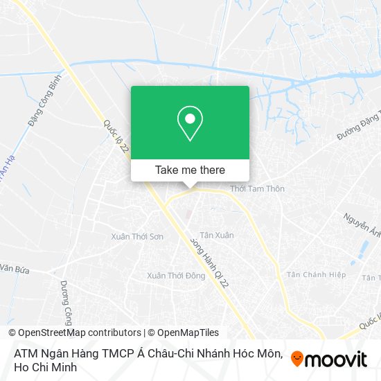 ATM Ngân Hàng TMCP Á Châu-Chi Nhánh Hóc Môn map