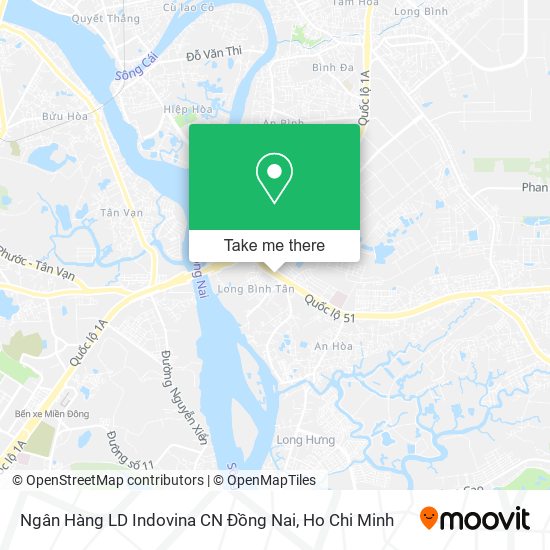 Ngân Hàng LD Indovina CN Đồng Nai map