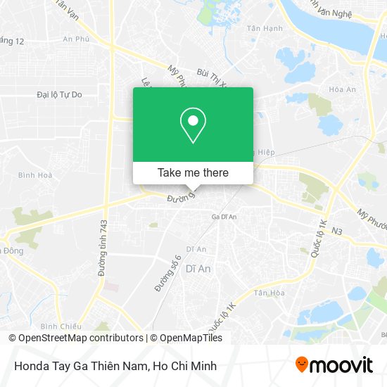 Honda Tay Ga Thiên Nam map