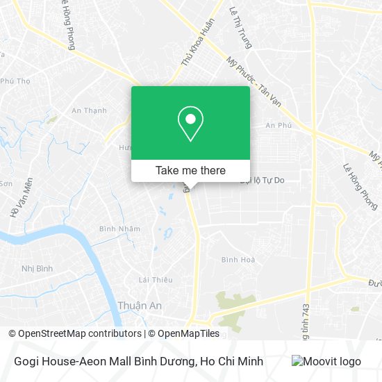 Gogi House-Aeon Mall Bình Dương map