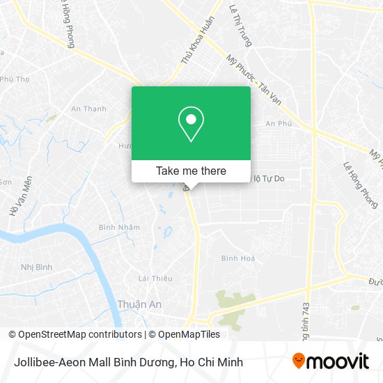 Jollibee-Aeon Mall Bình Dương map