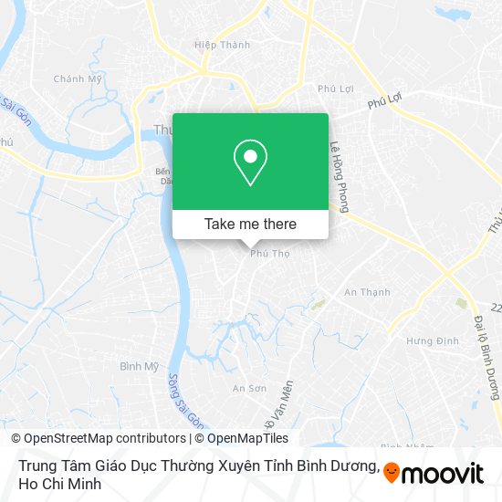 Trung Tâm Giáo Dục Thường Xuyên Tỉnh Bình Dương map