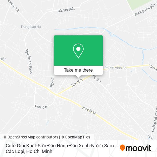 Café Giải Khát-Sữa Đậu Nành-Đậu Xanh-Nước Sâm Các Loại map