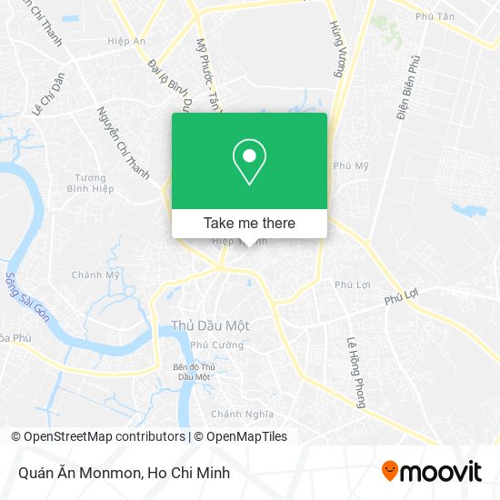 Quán Ăn Monmon map