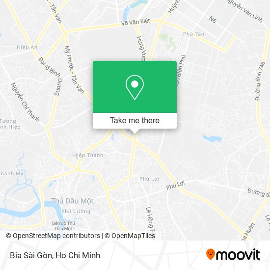 Bia Sài Gòn map
