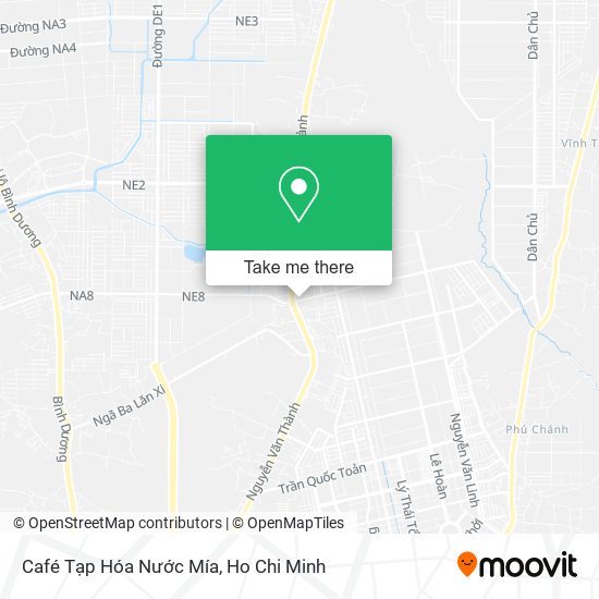 Café Tạp Hóa Nước Mía map