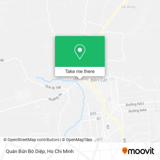 Quán Bún Bò Diệp map
