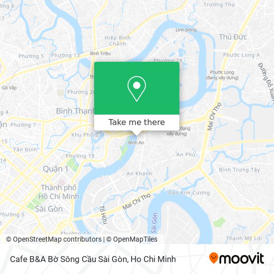 Cafe B&A Bờ Sông Cầu Sài Gòn map