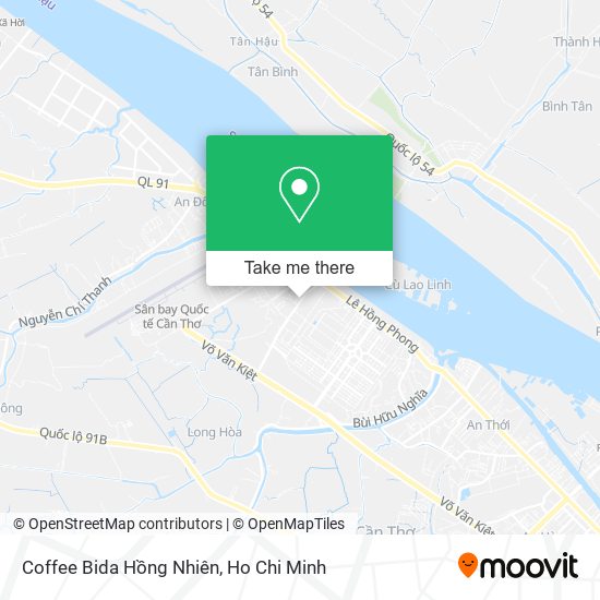 Coffee Bida Hồng Nhiên map