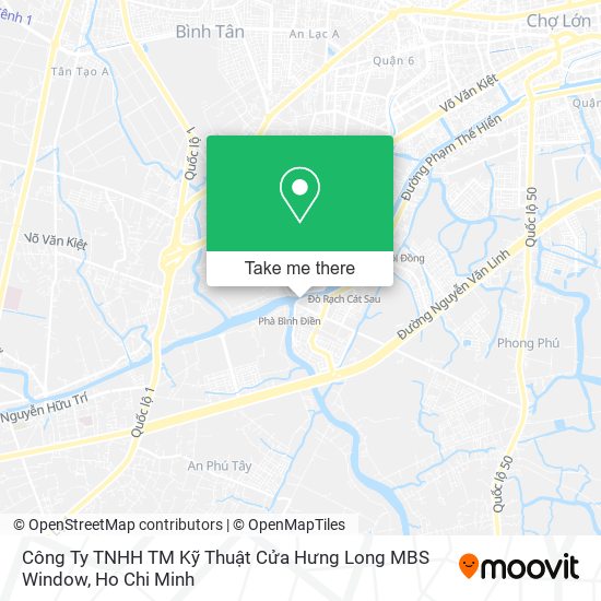 Công Ty TNHH TM Kỹ Thuật Cửa Hưng Long MBS Window map