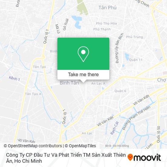 Công Ty CP Đầu Tư Và Phát Triển TM Sản Xuất Thiên Ân map