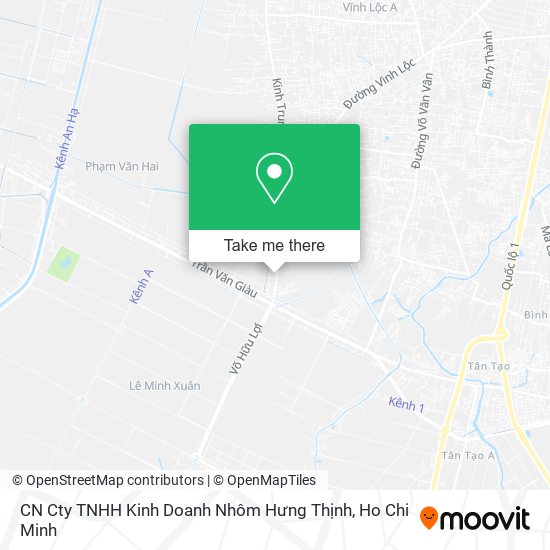 CN Cty TNHH Kinh Doanh Nhôm Hưng Thịnh map