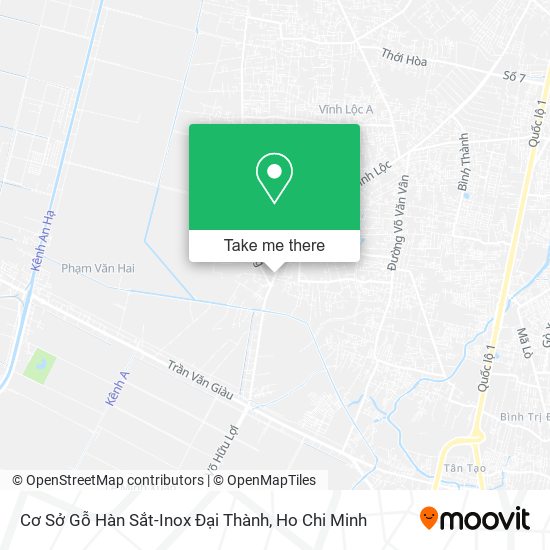 Cơ Sở Gỗ Hàn Sắt-Inox Đại Thành map