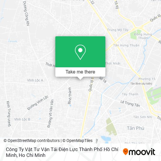 Công Ty Vật Tư Vận Tải Điện Lực Thành Phố Hồ Chí Minh map