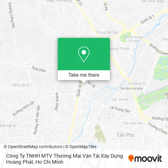 Công Ty TNHH MTV Thương Mại Vận Tải Xây Dựng Hoàng Phát map