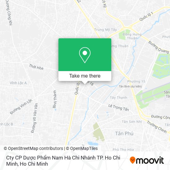 Cty CP Dược Phẩm Nam Hà Chi Nhánh TP. Ho Chi Minh map