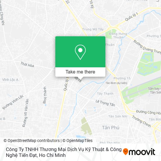 Công Ty TNHH Thương Mại Dịch Vụ Kỹ Thuật & Công Nghệ Tiến Đạt map