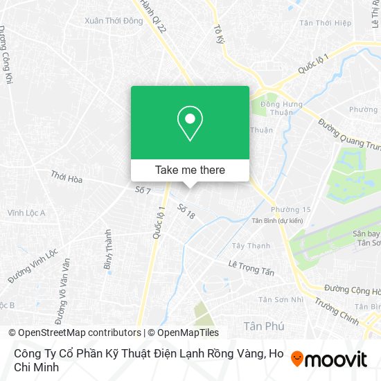 Công Ty Cổ Phần Kỹ Thuật Điện Lạnh Rồng Vàng map