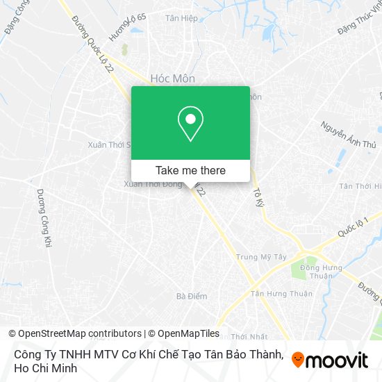 Công Ty TNHH MTV Cơ Khí Chế Tạo Tân Bảo Thành map