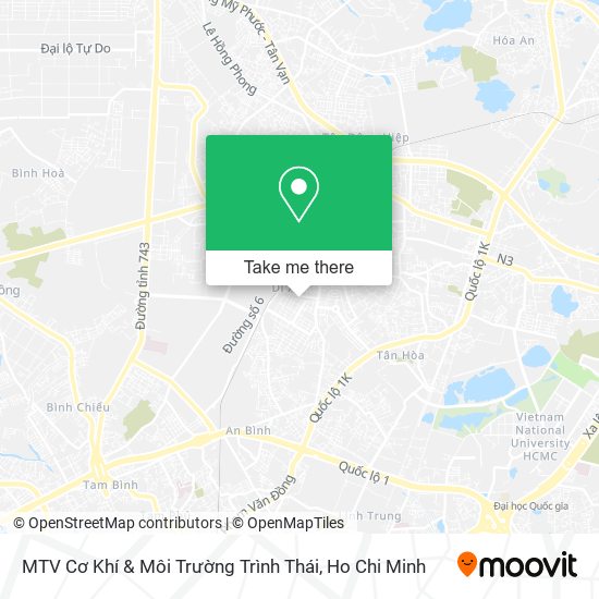 MTV Cơ Khí & Môi Trường Trình Thái map