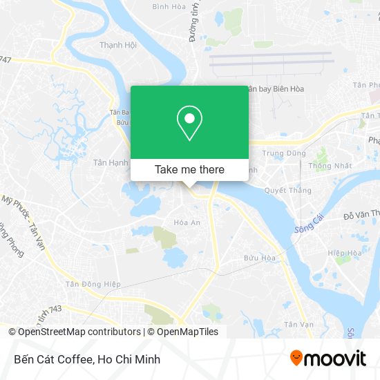 Bến Cát Coffee map