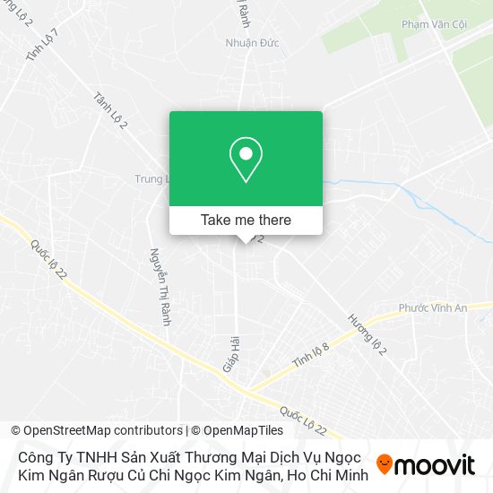 Công Ty TNHH Sản Xuất Thương Mại Dịch Vụ Ngọc Kim Ngân Rượu Củ Chi Ngọc Kim Ngân map