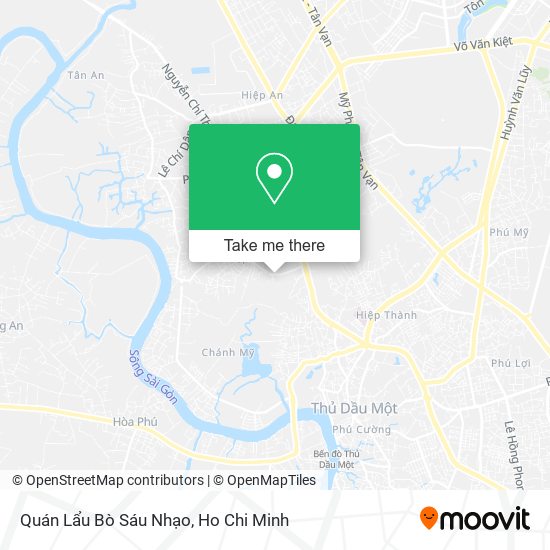 Quán Lẩu Bò Sáu Nhạo map