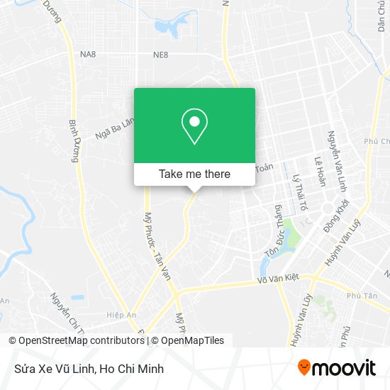 Sửa Xe Vũ Linh map