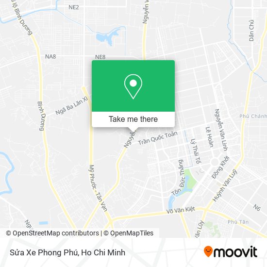 Sửa Xe Phong Phú map