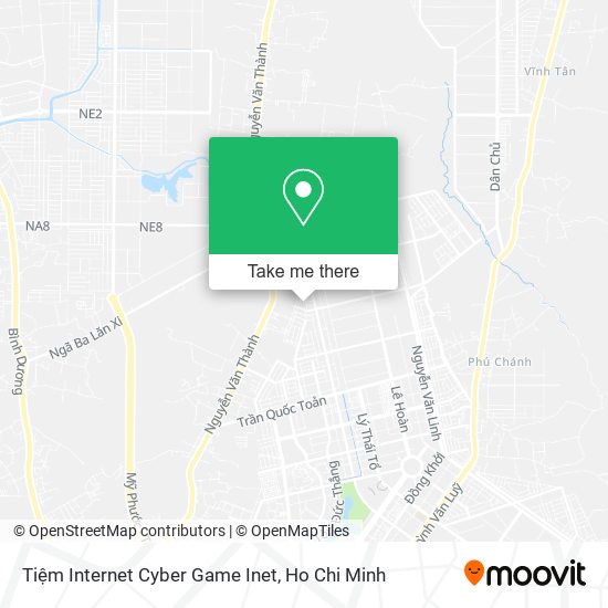 Tiệm Internet Cyber Game Inet map