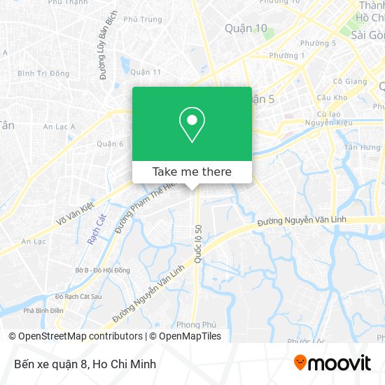 Bến xe quận 8 map
