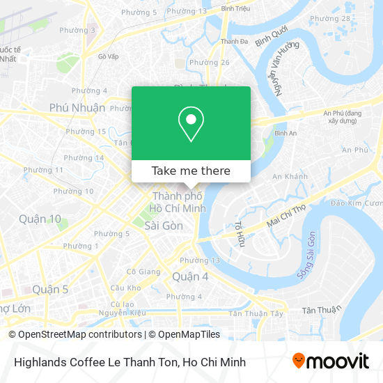 Highlands Coffee Le Thanh Ton map