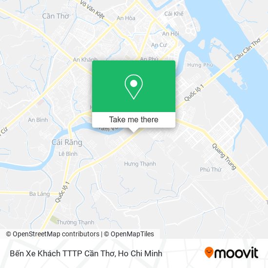 Bến Xe Khách TTTP Cần Thơ map