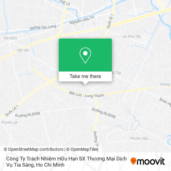 Công Ty Trách Nhiệm Hữu Hạn SX Thương Mại Dịch Vụ Tia Sáng map