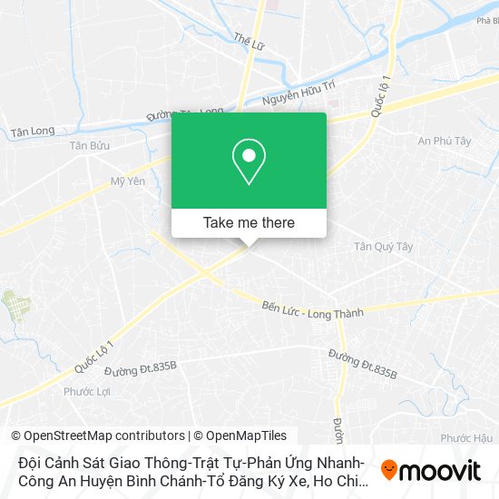 Đội Cảnh Sát Giao Thông-Trật Tự-Phản Ứng Nhanh-Công An Huyện Bình Chánh-Tổ Đăng Ký Xe map