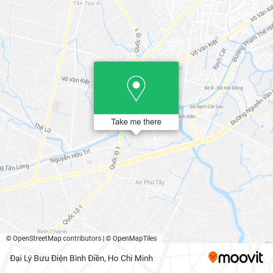 Đại Lý Bưu Điện Bình Điền map