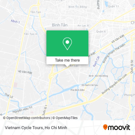 Vietnam Cycle Tours map